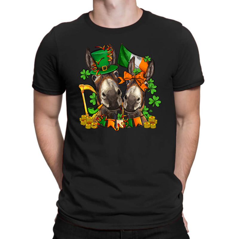 St Patricks Donkeys With Shamrocks T-shirt | Artistshot