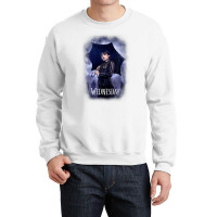 Womens Wednesday Series Wednesday Poster Art V Nec Crewneck Sweatshirt | Artistshot