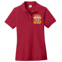 Civil Engineer Gamer Funny Video Game Lover Civil Ladies Polo Shirt | Artistshot