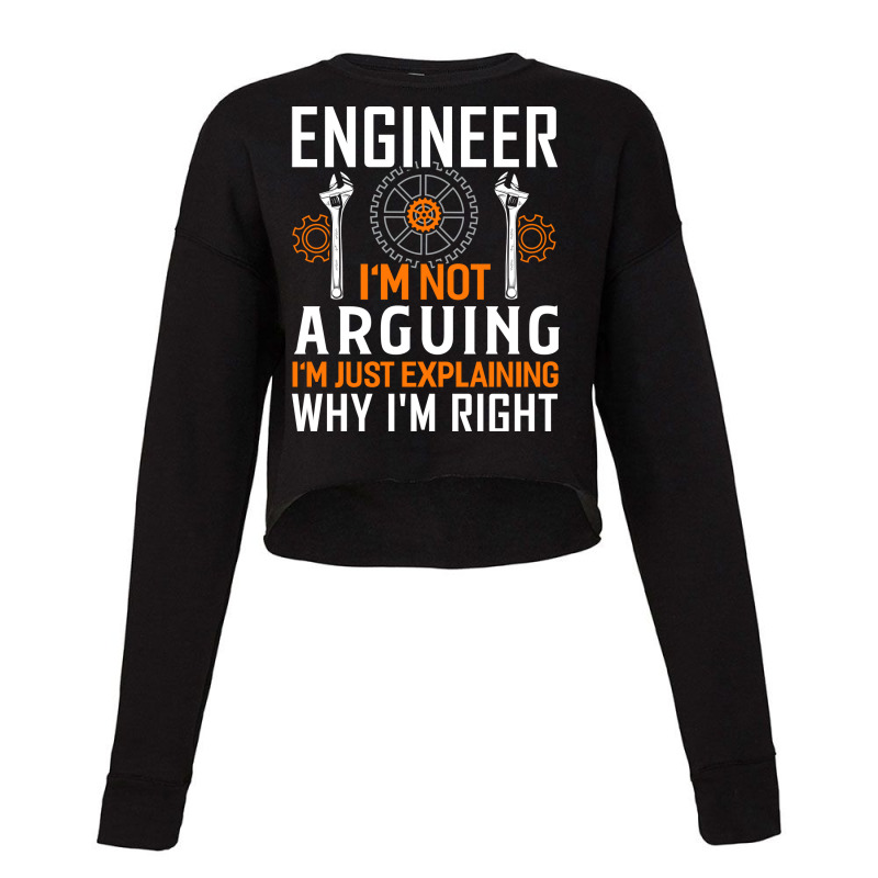 Engineer Engineering Profession Mechanical Gift Re Cropped Sweater by hanaraovroy | Artistshot