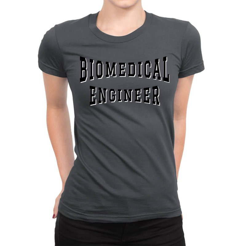 Biomedical Engineer In Black Color Text Hipster Ladies Fitted T-Shirt by potelskaper1 | Artistshot