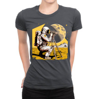 Astronaut Surveyor And Civil Engineering Retro Ladies Fitted T-shirt | Artistshot