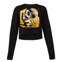 Astronaut Surveyor And Civil Engineering Retro Cropped Sweater | Artistshot