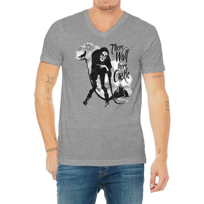 There Wolf There Castle V-neck Tee | Artistshot