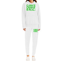 Climate Change Is Real Green Quote Hoodie & Jogger Set | Artistshot