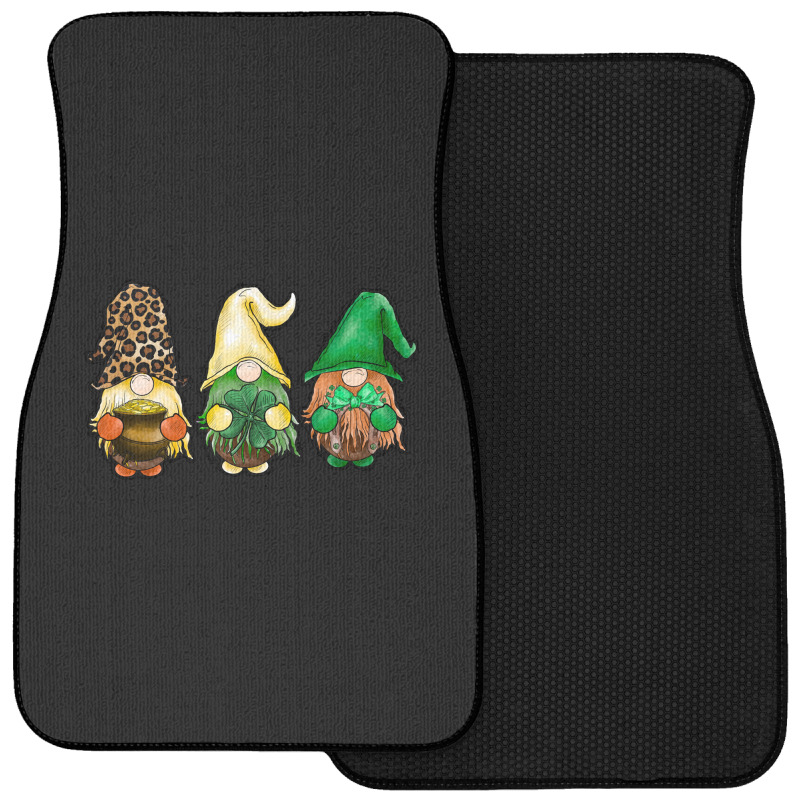 St Patricks Day Gnomes Front Car Mat | Artistshot