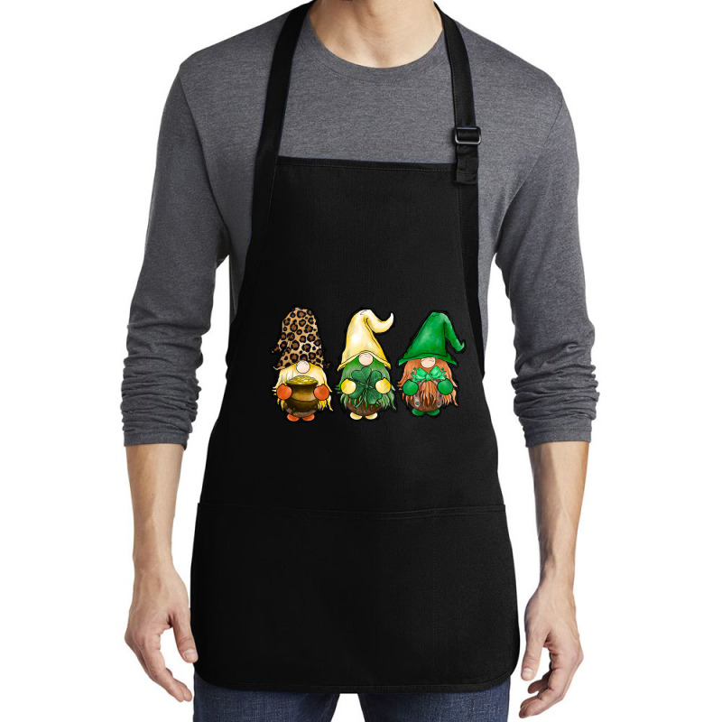 St Patricks Day Gnomes Medium-length Apron | Artistshot