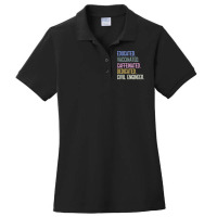 Civil Engineer Retro Vaccination Design Ladies Polo Shirt | Artistshot