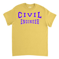 Civil Engineer In Purple Color Text 70s Classic T-shirt | Artistshot