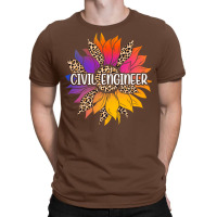 Civil Engineer Sunflower 80s T-shirt | Artistshot