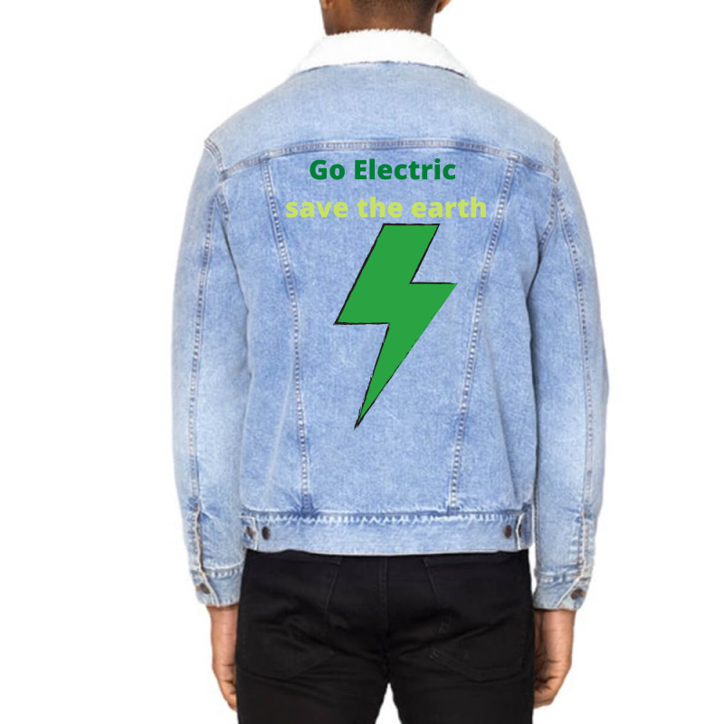 Environmental Awareness Design In Support Of Clima Unisex Sherpa-Lined Denim Jacket by manicklasturr | Artistshot