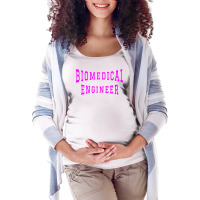 Biomedical Engineer In Pink Color Text Boy Maternity Scoop Neck T-shirt | Artistshot