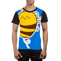 Cute Bee Kawaii Drawing Retro Graphic T-shirt | Artistshot