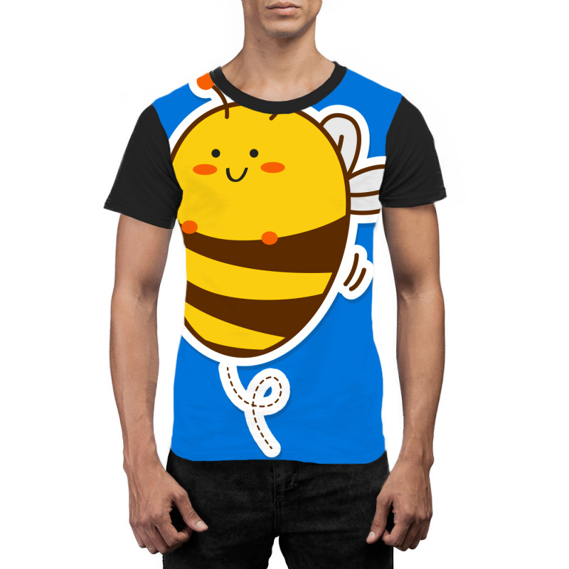 Cute Bee Kawaii Drawing Retro Graphic T-shirt by loretzexson | Artistshot