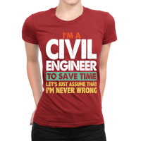 Civil Engineer Nostalgia 80s Ladies Fitted T-shirt | Artistshot