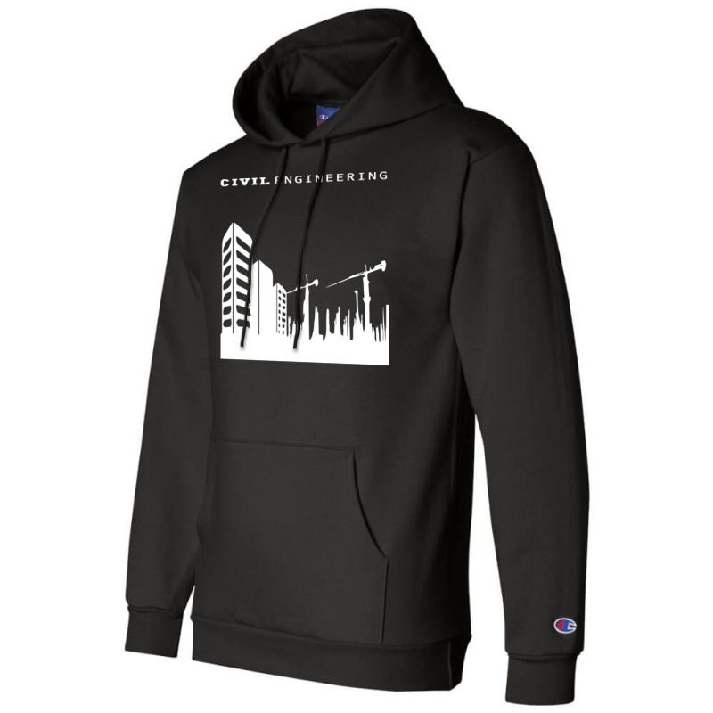 Civil Engineering Building Tower Crane Engineer De Champion Hoodie | Artistshot