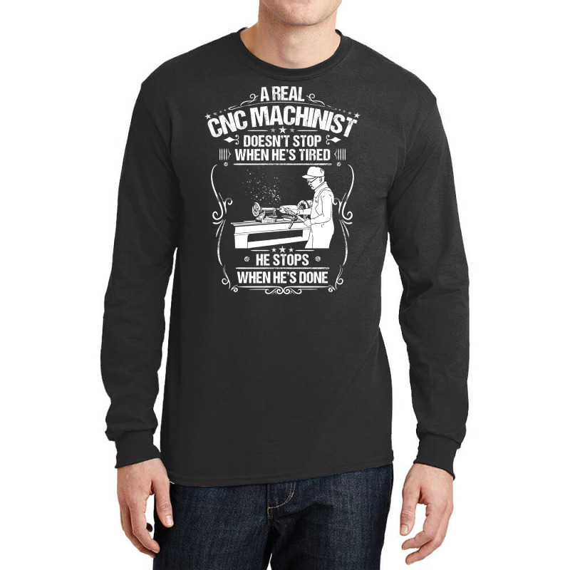 Cnc Machinist Cnc Operator Cnc Machine Gift Travel Long Sleeve Shirts | Artistshot