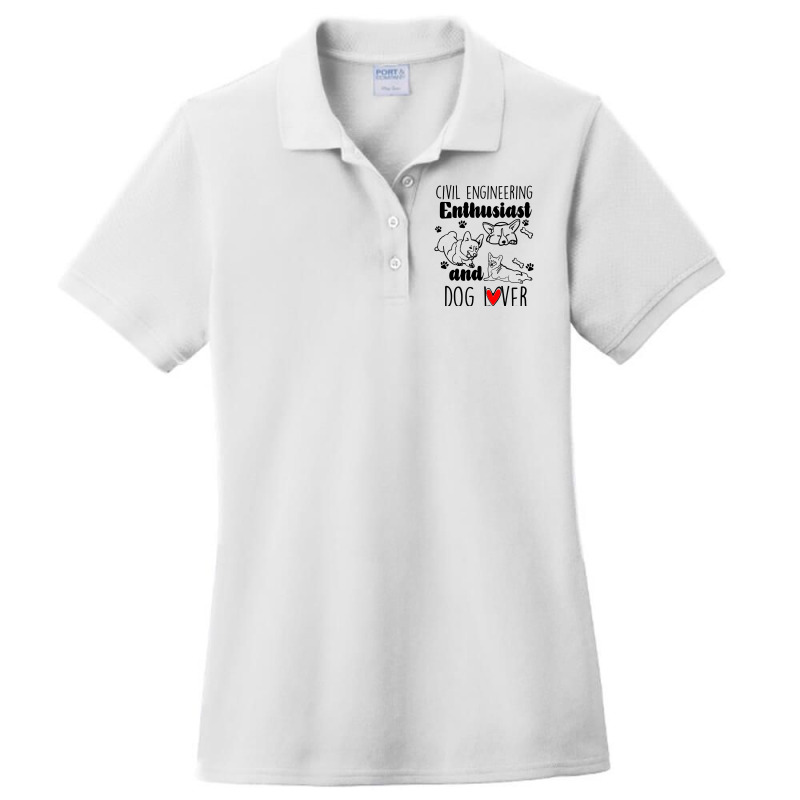 Civil Engineering Dog Funny Ladies Polo Shirt by cheidyseguelx | Artistshot