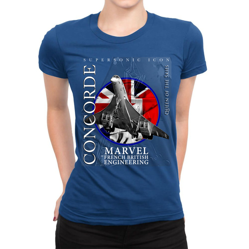 Concorde Supersonic British French Legendary Aircr Ladies Fitted T-Shirt by zemkamajoor1 | Artistshot