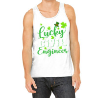 One Lucky Civil Engineer Shamrock Leprechaun Hat S Tank Top | Artistshot