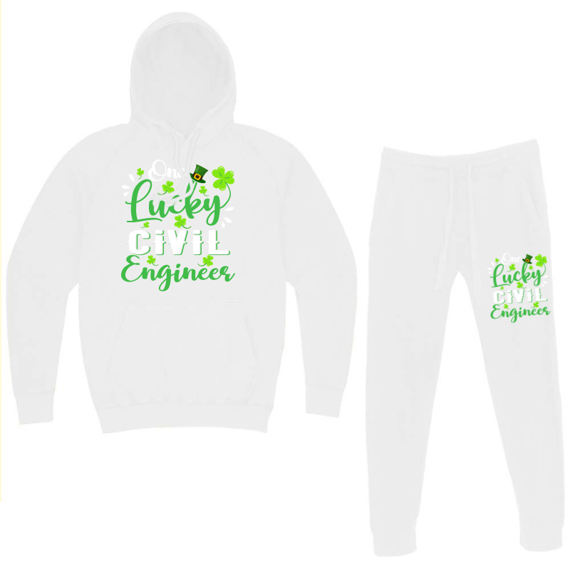 One Lucky Civil Engineer Shamrock Leprechaun Hat S Hoodie & Jogger set by ngouparumbiez | Artistshot