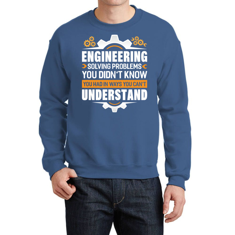 Engineer Engineering Profession Mechanical Gift Qu Crewneck Sweatshirt by jojeancobusa | Artistshot