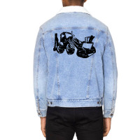 Excavator Driver Excavator Front Loader Sayings Lo Unisex Sherpa-lined Denim Jacket | Artistshot