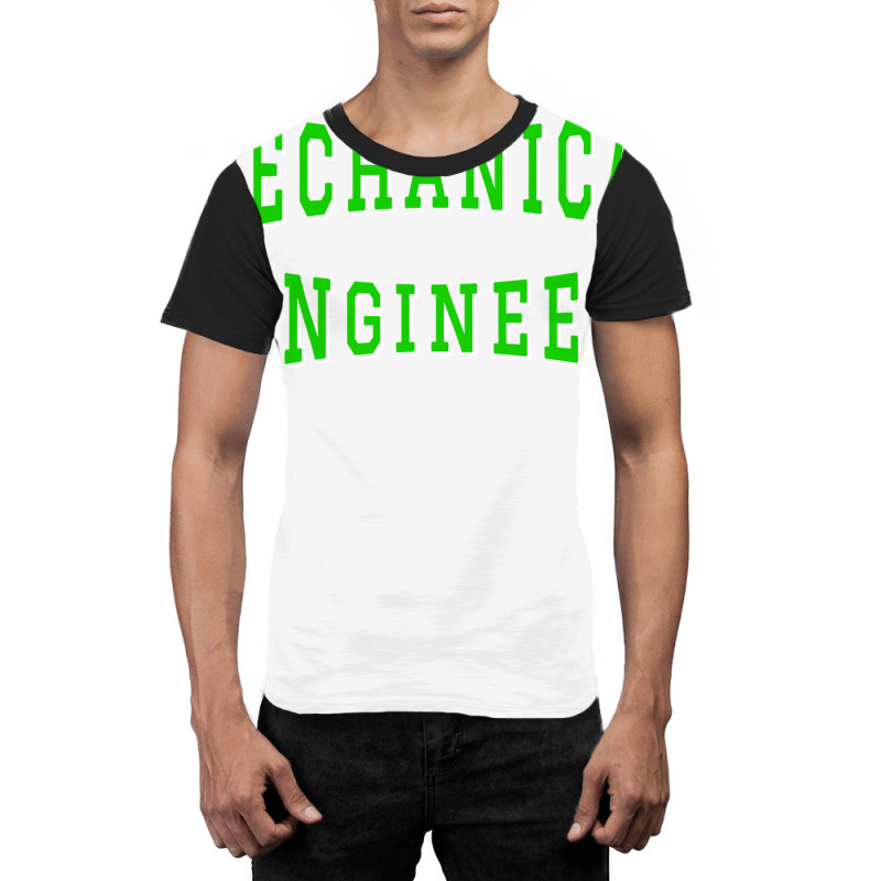 Mechanical Engineer In Green Color Text Hippie Graphic T-shirt by zemkamajoor1 | Artistshot