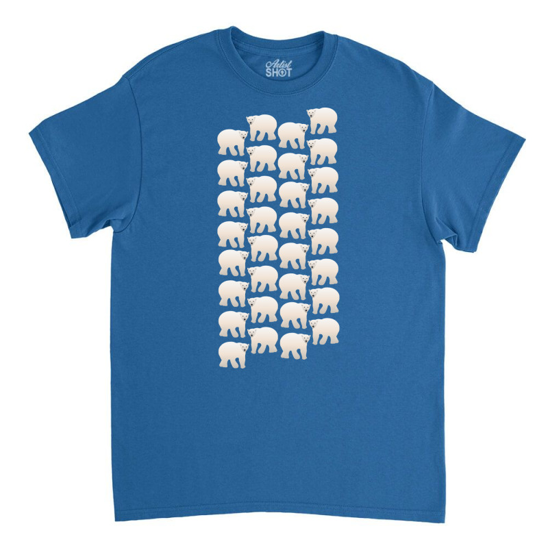 Adorable Polar Bear Pattern On White Hippie Classic T-shirt by budwalkanayo2 | Artistshot