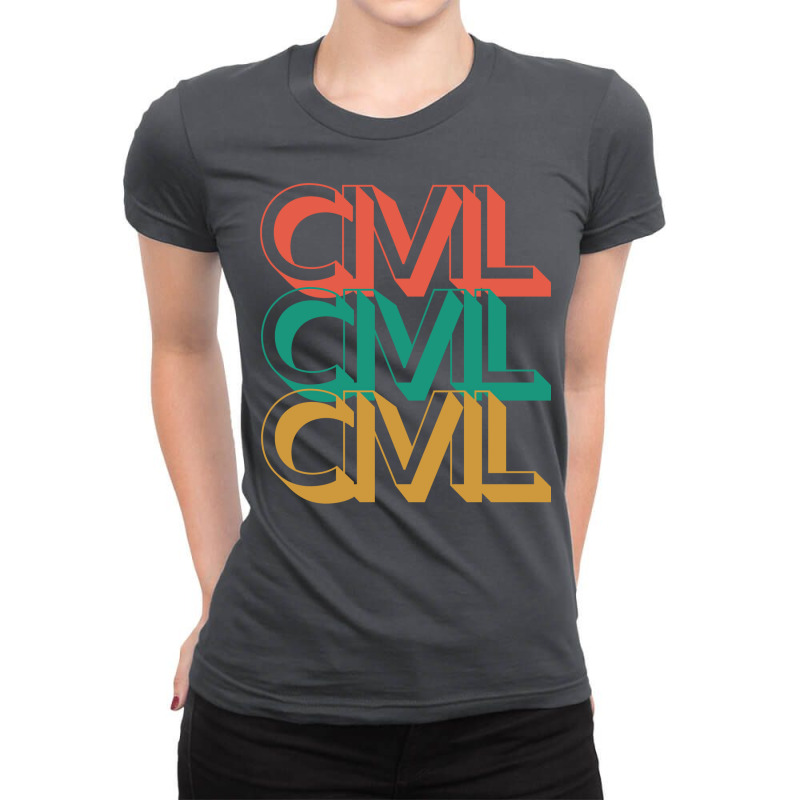 Retro Civil 70s Ladies Fitted T-Shirt by quinneahsm1 | Artistshot