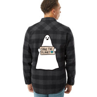 Climate Change Ghost Halloween Summer Flannel Shirt | Artistshot