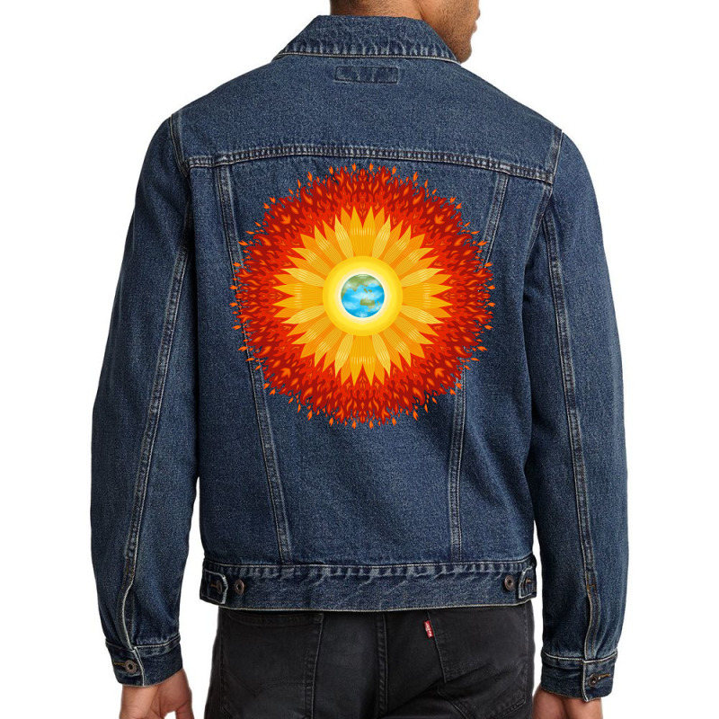 Here Comes The Sun Cool Men Denim Jacket by axmyabrielg | Artistshot