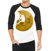 Climbing Bouldering Full Moon Climber Boulder Cute 3/4 Sleeve Shirt | Artistshot