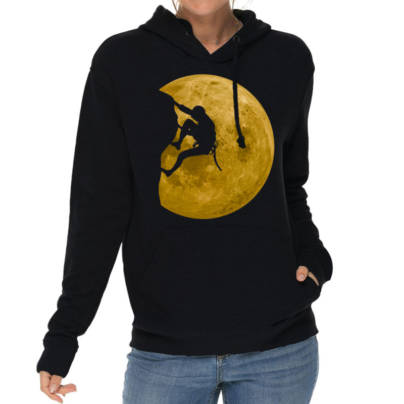 Climbing Bouldering Full Moon Climber Boulder Cute Lightweight Hoodie | Artistshot