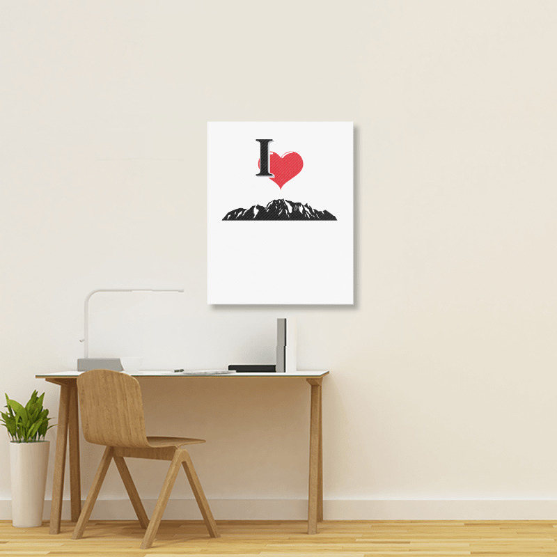 I Love Mountains Climbing Mountain Outdoors Nature Portrait Canvas Print | Artistshot