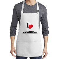 I Love Mountains Climbing Mountain Outdoors Nature Medium-length Apron | Artistshot