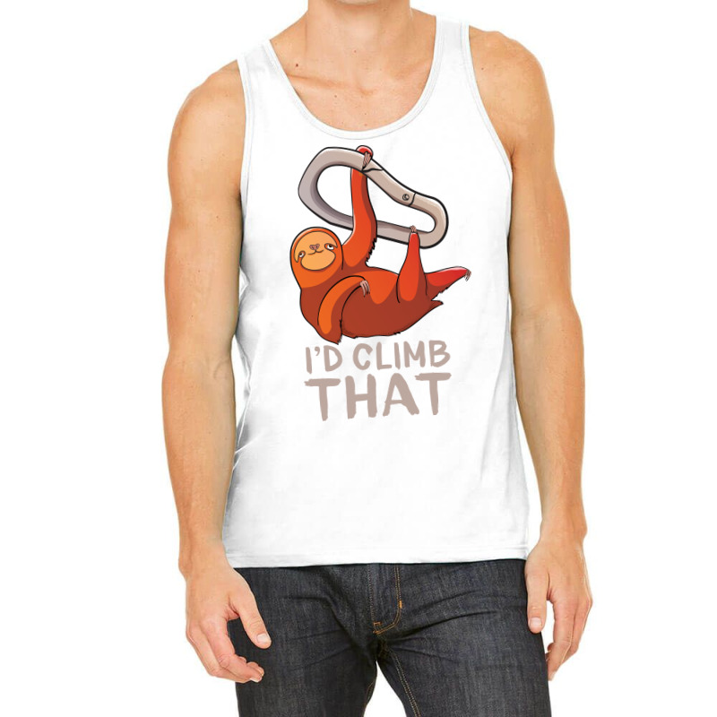 Funny Sloth Bouldering Gift For Rock Climbers Red Tank Top | Artistshot