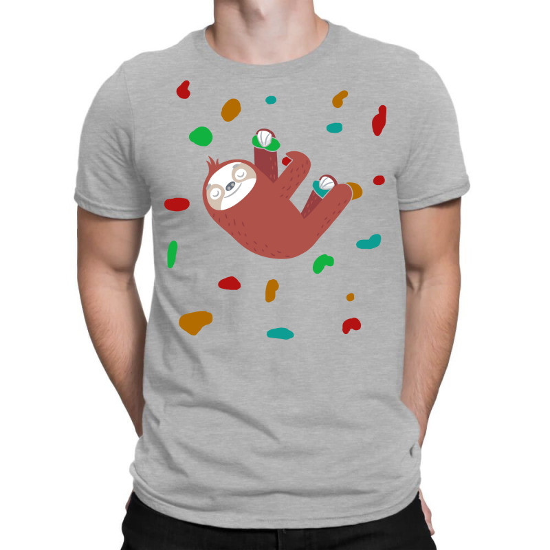 Colorful Sloth Climber Climbing Boulder Wall Cute T-shirt | Artistshot