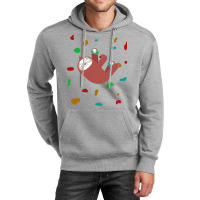 Colorful Sloth Climber Climbing Boulder Wall Cute Unisex Hoodie | Artistshot