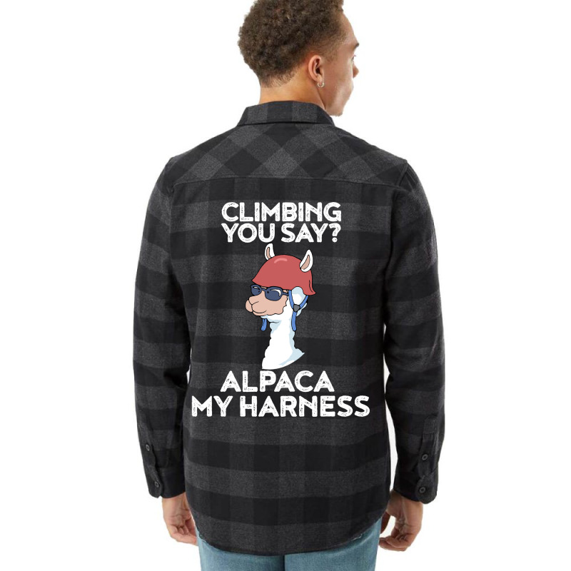 Climbing Alpaca My Harness Funny Sport Gift Boy Flannel Shirt | Artistshot