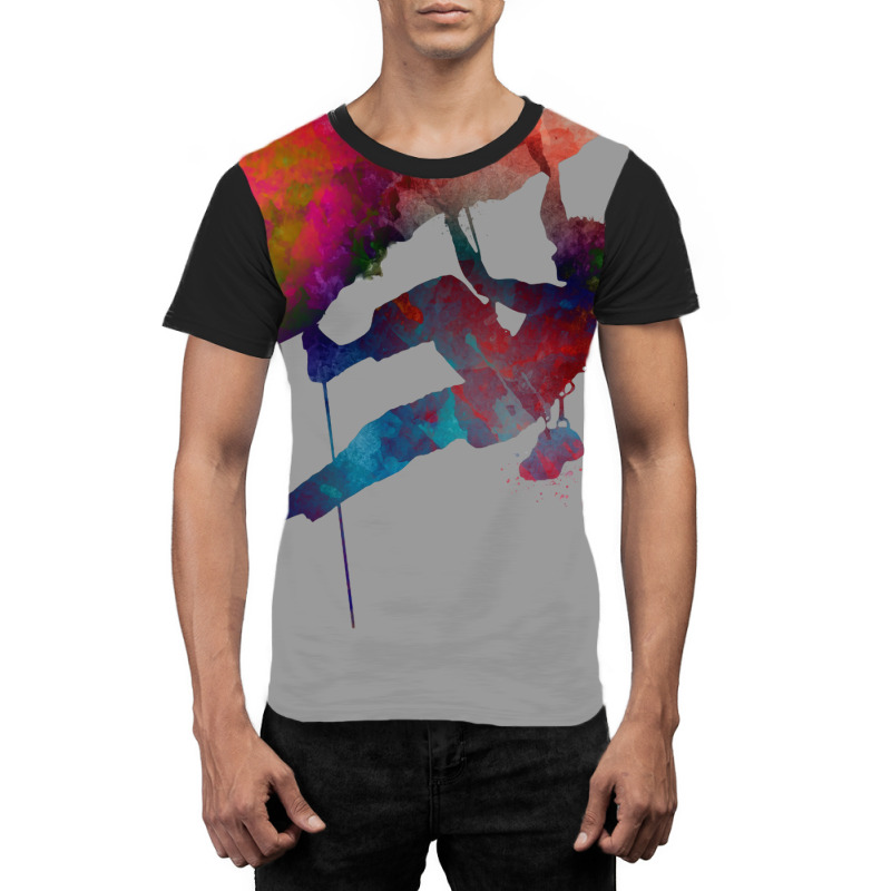 Mountaineer Climbing Sport Art Mountaineer Climbin Graphic T-shirt | Artistshot