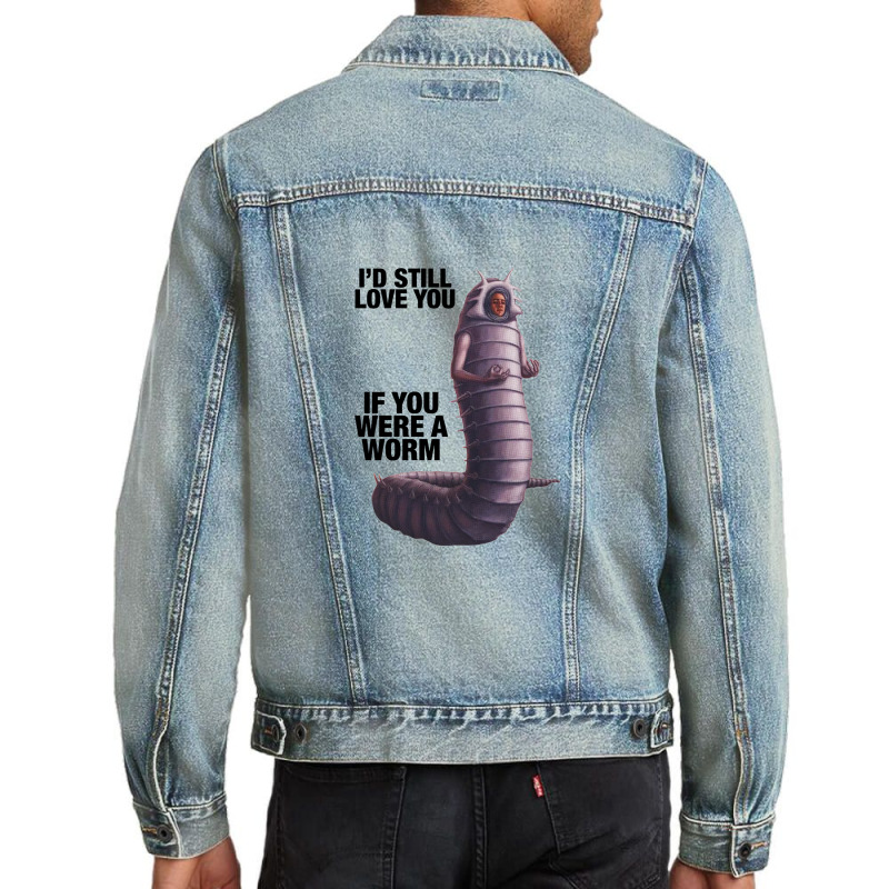 Were A Worm Men Denim Jacket by larrybattle | Artistshot