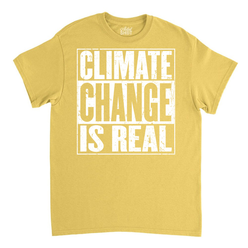 Climate Change Is Real Vintage Distressed Red Classic T-shirt by amoanimbanzic | Artistshot