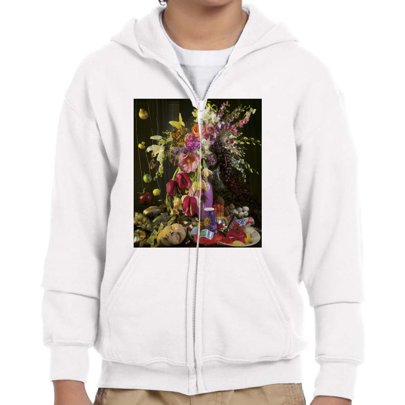 Flower And Face Youth Zipper Hoodie | Artistshot