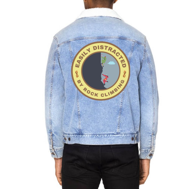 Easily Distracted Girl Unisex Sherpa-lined Denim Jacket | Artistshot