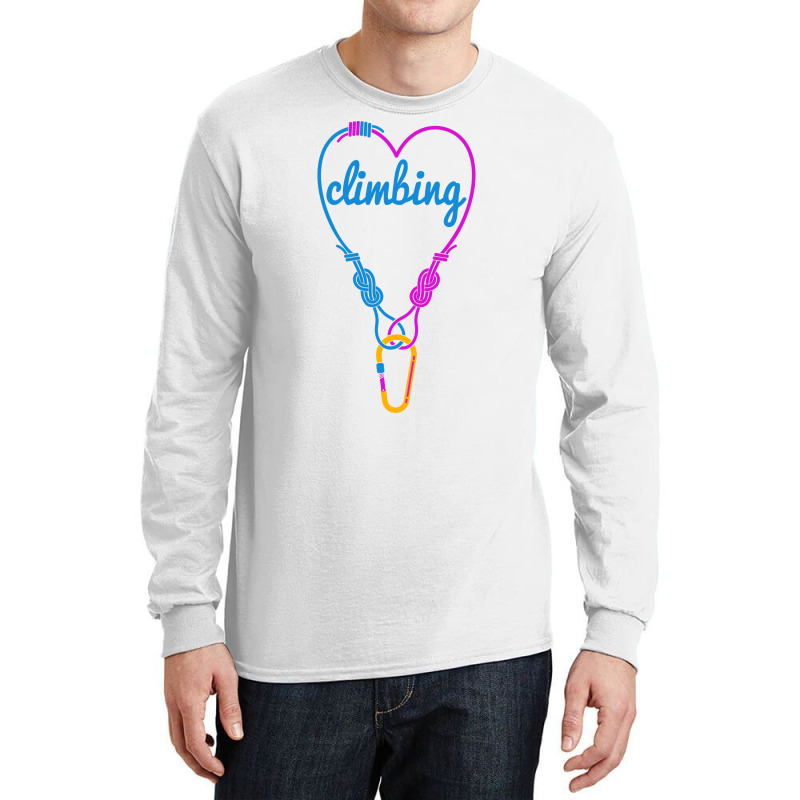 Rock Climbing Rope Love To Climb Hippie Long Sleeve Shirts | Artistshot