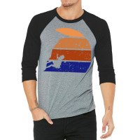 Retro Rock Climber  Distressed Mountain Climbing 3/4 Sleeve Shirt | Artistshot