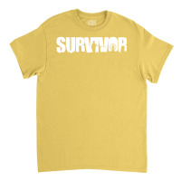 Survivor   White Ink Classic T-shirt | Artistshot