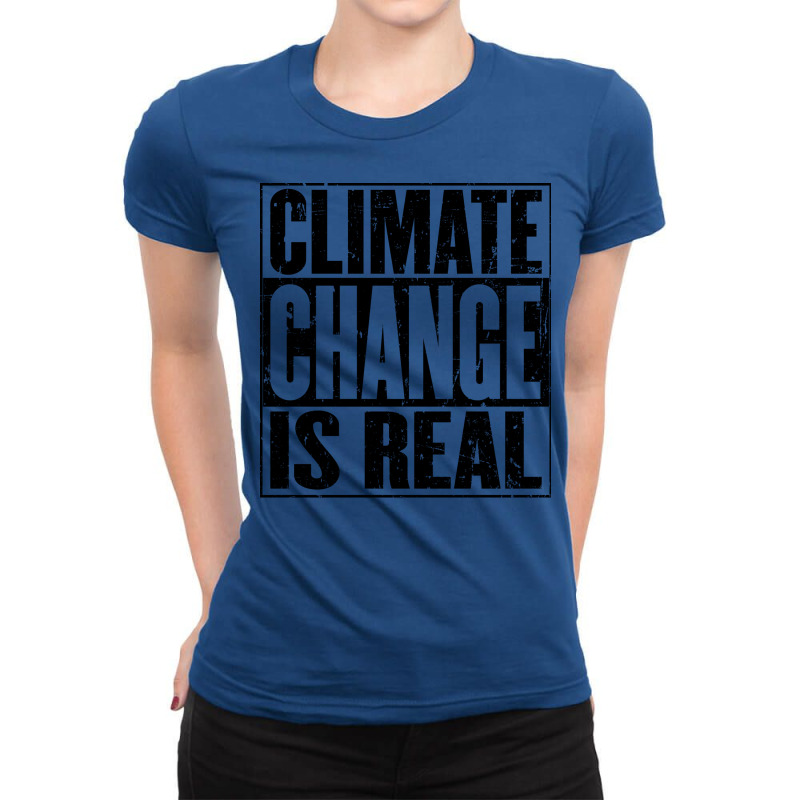 Climate Change Is Real Vintage Distressed Girl Ladies Fitted T-Shirt by fumotobhalliq | Artistshot