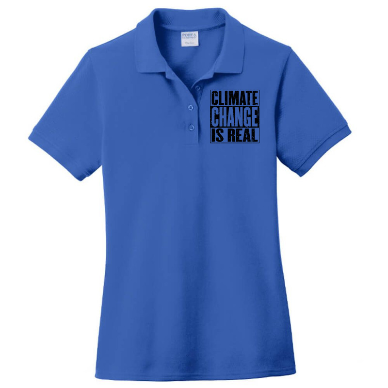 Climate Change Is Real Vintage Distressed Girl Ladies Polo Shirt by fumotobhalliq | Artistshot